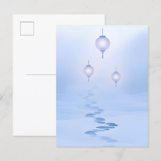 Carte Postale Faire-part Parcours du jardin zen Empreintes