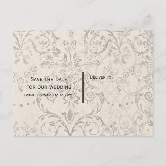 Carte Postale Faire-part Paris Chic Elegant Tour Eiffel Enregistrer la date (Dos)