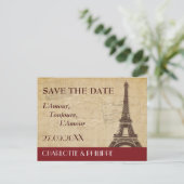 Carte Postale Faire-part Paris Destination Wedding Enregistrer la date (Debout devant)