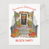 Carte Postale Faire-part Parti du bloc d'Halloween (Devant)