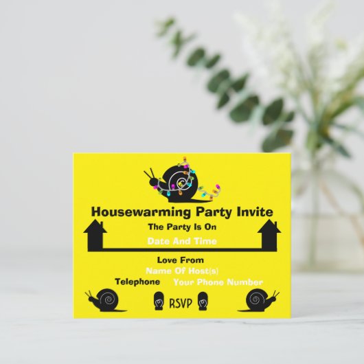 Carte Postale Faire-part Parti du réchauffement du foyer | Déménager | Drôl (Debout devant)