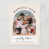 Carte Postale Faire-part Parti Marié Maintenant Plus Tard Mariage Photo Arm (Devant)
