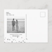 Carte Postale Faire-part Parties scintillant Argent Image & Photo Noir Enre (Dos)