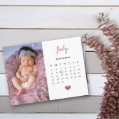 Carte Postale Faire-part parties scintillant cardiaque calendrier photo nou