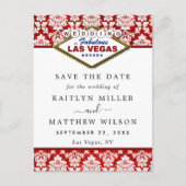 Carte Postale Faire-part Parties scintillant Damask Las Vegas Mariage Enreg (Devant)