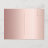 Carte Postale Faire-part parties scintillant en or rose maison douce maison (Dos)