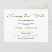 Carte Postale Faire-part Parties scintillant or simple mariage modifier la  (Devant)