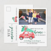 Carte Postale Faire-part Pas d'endroit comme Accueil Vacances Rouge Voiture (Devant / Derrière)