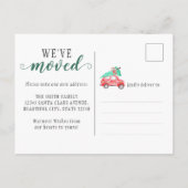 Carte Postale Faire-part Pas d'endroit comme Accueil Vacances Rouge Voiture (Dos)