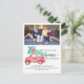 Carte Postale Faire-part Pas d'endroit comme Accueil Vacances Rouge Voiture (Debout devant)