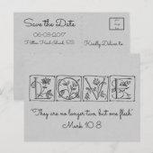 Carte Postale Faire-part Pas deux, mais une chair~Écriture~Carte Mariage (Devant / Derrière)