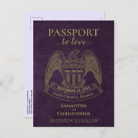 Passeport Violet Mignon Mariage Enregistrer la Dat