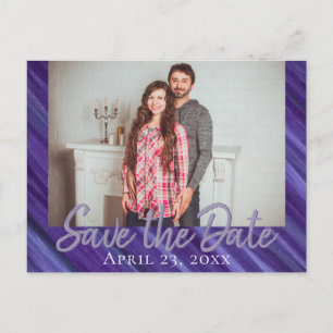 Carte Postale Faire-part Passion violette Violet Lavande de prune brosse