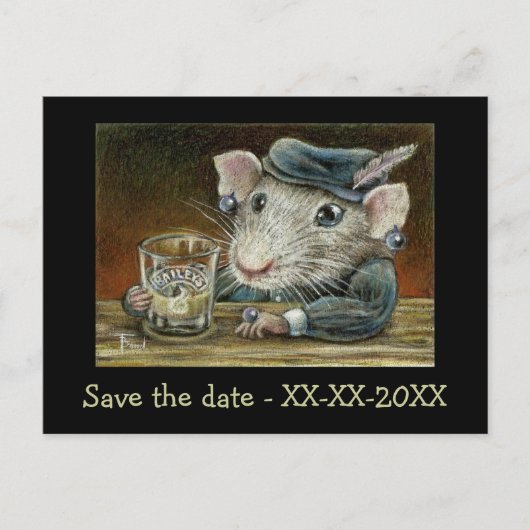 Carte Postale Faire-part Patricia le rat (Devant)