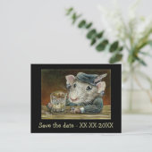 Carte Postale Faire-part Patricia le rat (Debout devant)