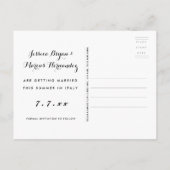 Carte Postale Faire-part Pays Grain de bois rustique non photo (Dos)