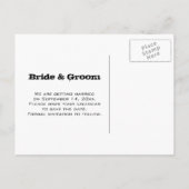 Carte Postale Faire-part Pays Grange mariage en bois Enregistrer la date (Dos)