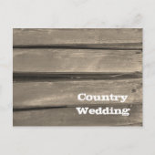 Carte Postale Faire-part Pays Grange mariage en bois Enregistrer la date (Devant)