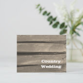 Carte Postale Faire-part Pays Grange mariage en bois Enregistrer la date (Debout devant)