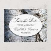 Carte Postale Faire-part Pays Rustic Birch Tree Mariage Enregistrer La Date (Devant)