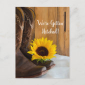 Carte Postale Faire-part Pays Sunflower Occident mariage Enregistrer la dat (Devant)