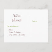 Carte Postale Faire-part Pays Swing Moving Nouvelle adresse (Dos)