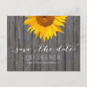 Carte Postale Faire-part Pays Tournesol Grange mariage en bois Enregistrer  (Devant)