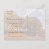 Carte Postale Faire-part Paysage d'automne par Van Gogh. Réservez la date (Dos)