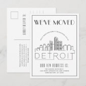 Carte Postale Faire-part Paysage urbain moderne de Détroit, déco, changemen (Devant / Derrière)