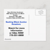 Carte Postale Faire-part PB170325, la Science Prog de l'académie chrétienne (Dos)