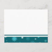 Carte Postale Faire-part Peacock Blue Enregistrer la date Mariage hivernal (Dos)