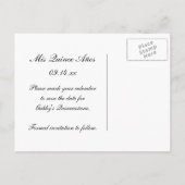 Carte Postale Faire-part Pearl Diamond Buttons Quinceañera Enregistrer la d (Dos)