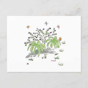 Carte Postale Faire-part Peaux de Maui sous un buisson