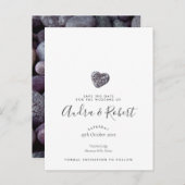 Carte Postale Faire-part Pebble Heart Discovery Save the Date (Devant / Derrière)