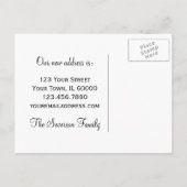 Carte Postale Faire-part Pebbles noirs lisses Changement d'adresse (Dos)