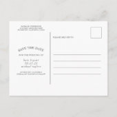 Carte Postale Faire-part Pêche et fleurs roses Enregistrer la date Photo (Dos)