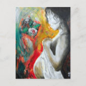 Carte Postale Faire-part peinture sur grossesse (Devant)