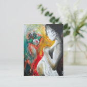 Carte Postale Faire-part peinture sur grossesse (Debout devant)