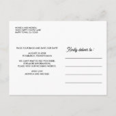 Carte Postale Faire-part PENNSYLVANIA Etat Destination Mariage N'IMPORTE QU (Dos)