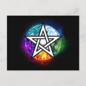 Carte Postale Faire-part pentagramme wiccan (Devant)