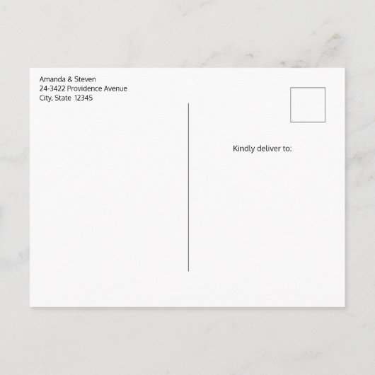 Carte Postale Faire-part Père Noël joyeux et jovial Style Rétro Noël (Dos)