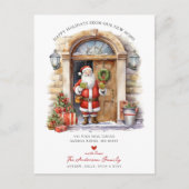 Carte Postale Faire-part Père Noël Joyeux Vacances en Mouvement (Devant)