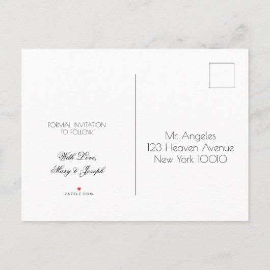 Carte Postale Faire-part Père Noël mignon drôle enregistrer la date fête de (Dos)