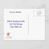 Carte Postale Faire-part Perroquets Tropicaux Mignons Se Blottissant Adre (Dos)