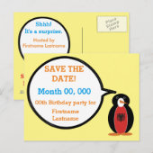 Carte Postale Faire-part Personalized Ms. Penguin Albania (Devant / Derrière)