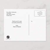 Carte Postale Faire-part Personnalisé, boho, Texte de remerciement de maria (Dos)