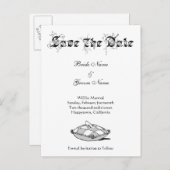 Carte Postale Faire-part Personnalisé Enregistrer la date Cinderella Slippe (Devant / Derrière)