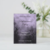 Carte Postale Faire-part Personnalisé Enregistrer la date Haunted Sky Purpl (Debout devant)