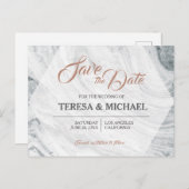 Carte Postale Faire-part Personnalisé, Enregistrer La Date, Mariage En Marb (Devant / Derrière)