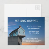 Carte Postale Faire-part Personnalisé "Nous déménageons" | Nouvelle maison (Devant / Derrière)